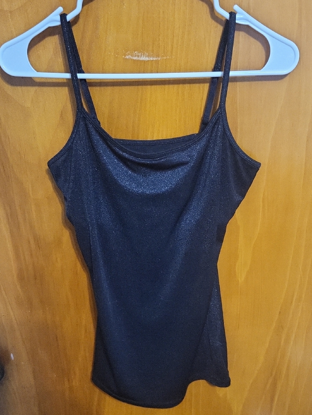 Express Size Small Sparkly Black Spaghetti Strap Tank Top